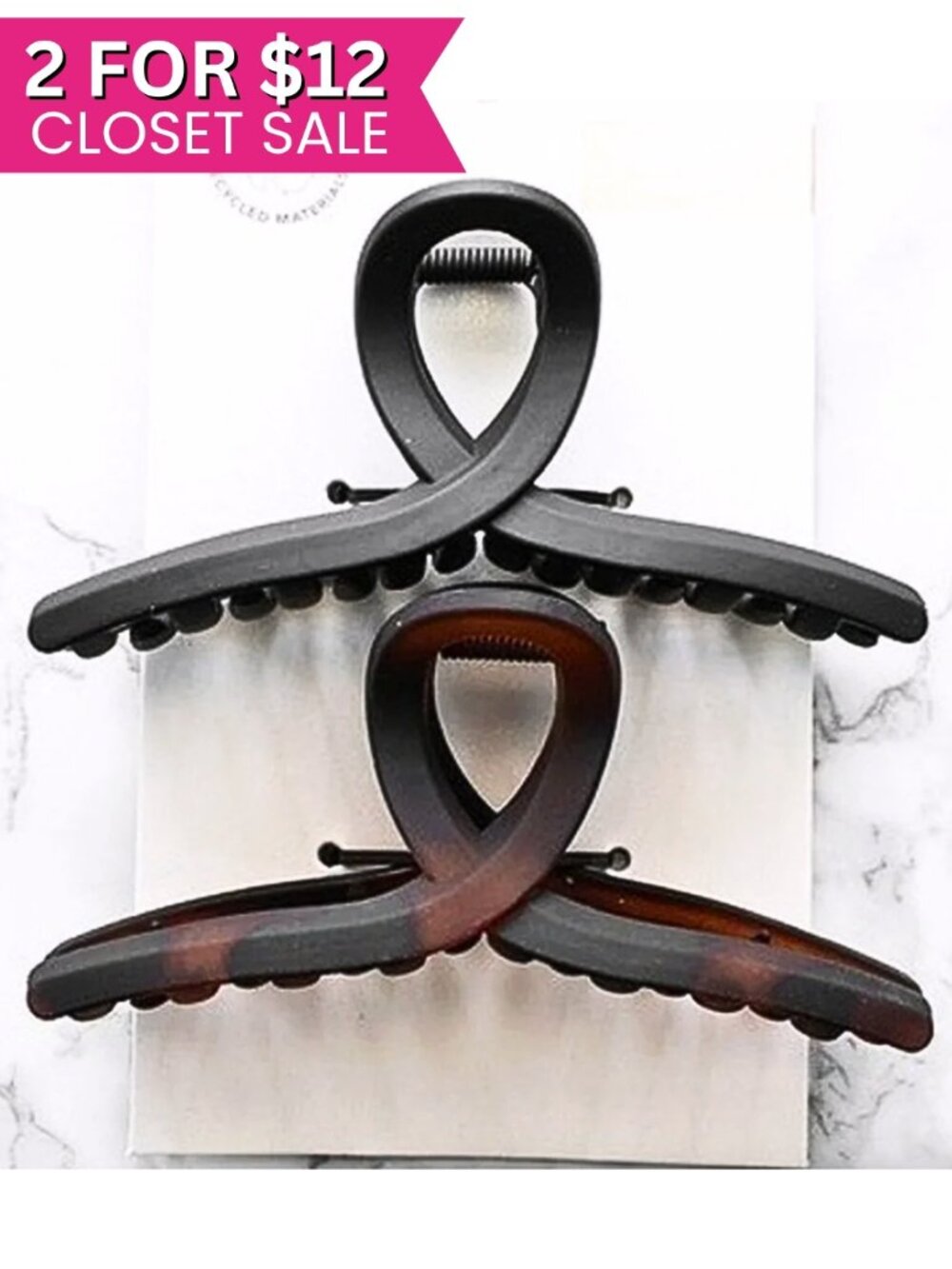 Black Brown Large Jumbo Hair Clips Tortoise Claw Clip Thick Hair‎ Accessories
